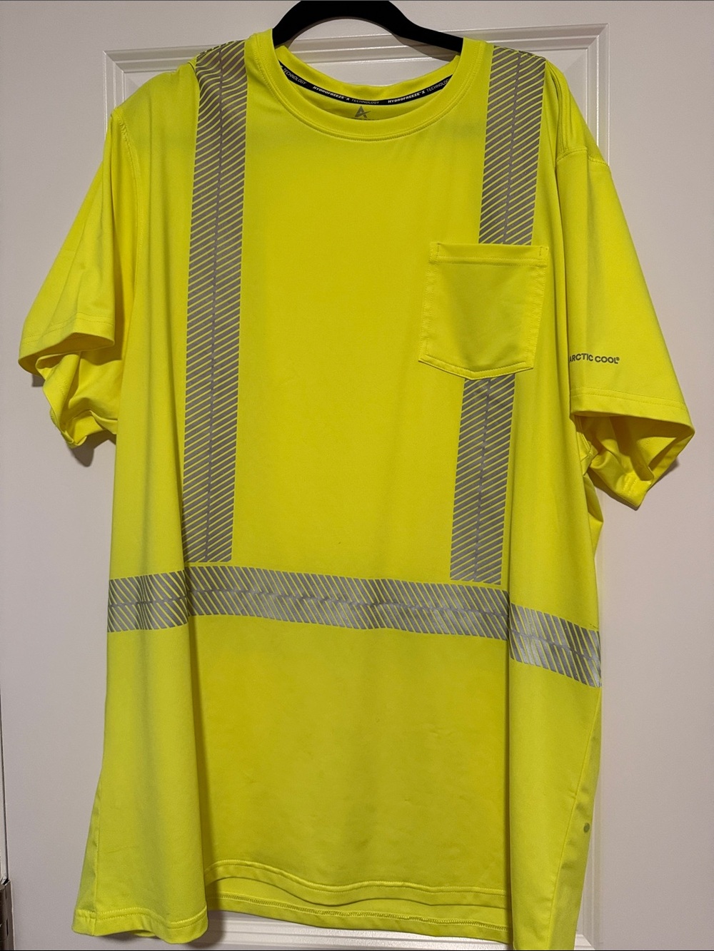 Arctic Cool High-Visibility Safety Tee - Neon Yellow with Reflective Stripes